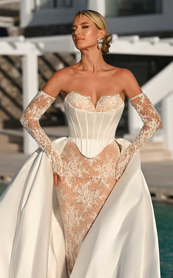 Prom Dresses Corset Sequin Long Formal Prom Dress Ivory Nude