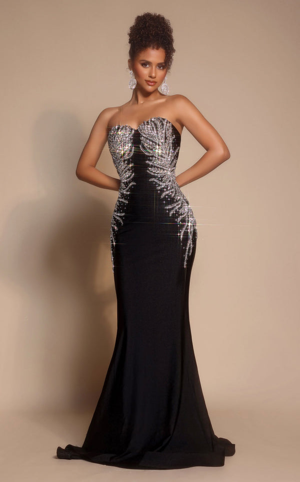 Prom Dresses Long Formal Sequin Beaded Prom Dress Black