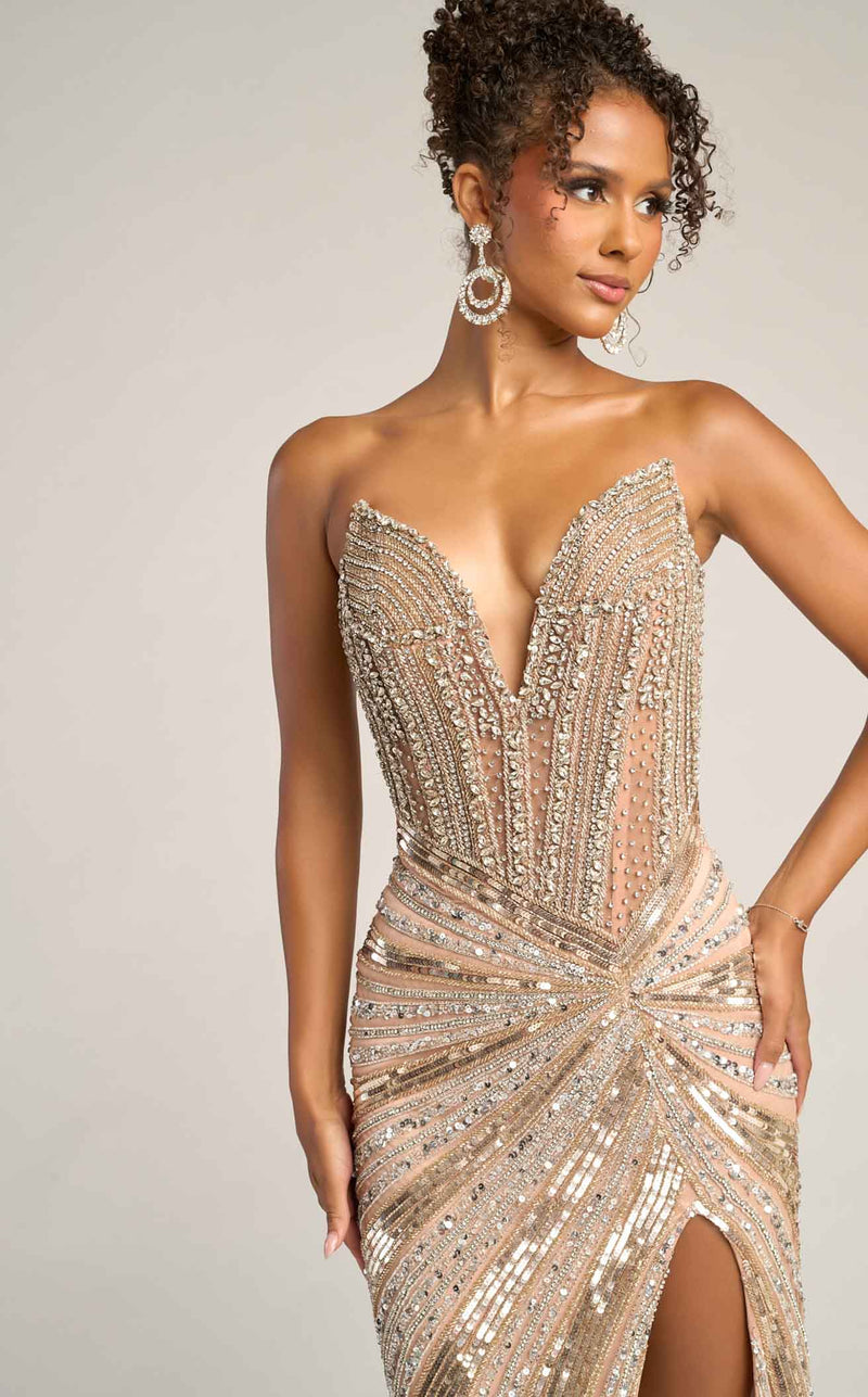 Prom Dresses Glitter Glitter Corset Formal Long Prom Dress Rose Gold Silver