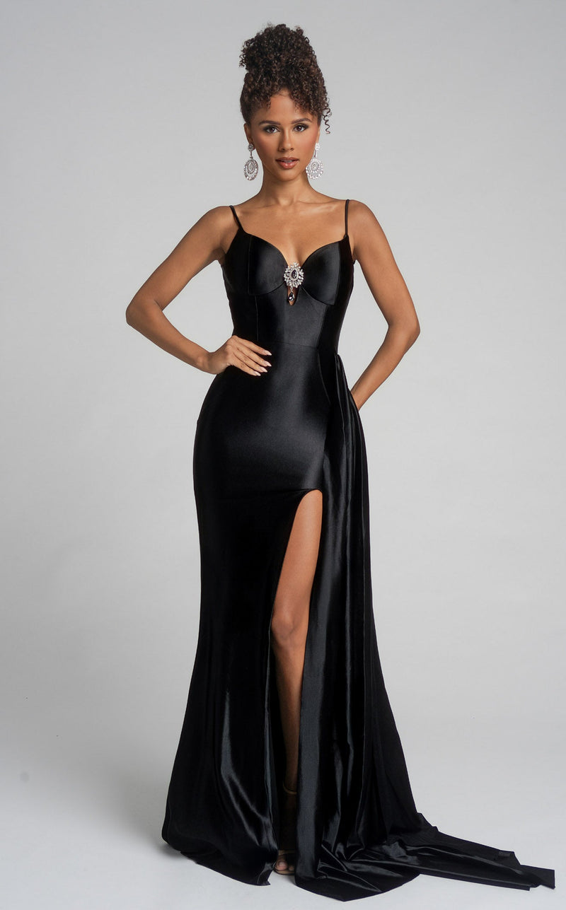 Prom Dresses Fitted Evening Formal Long Prom Dress Black