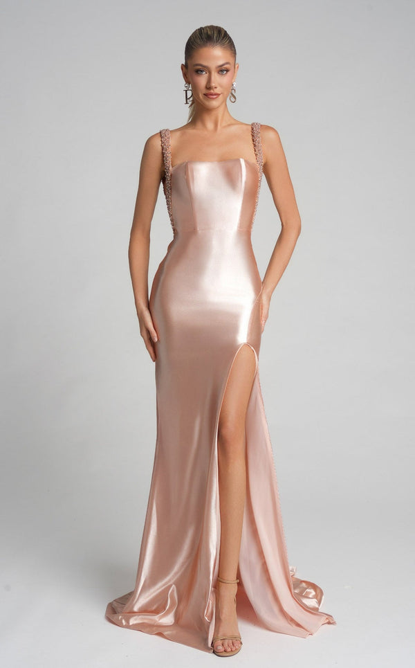 Portia and Scarlett XO074 Long Formal Fitted Evening Prom Dress