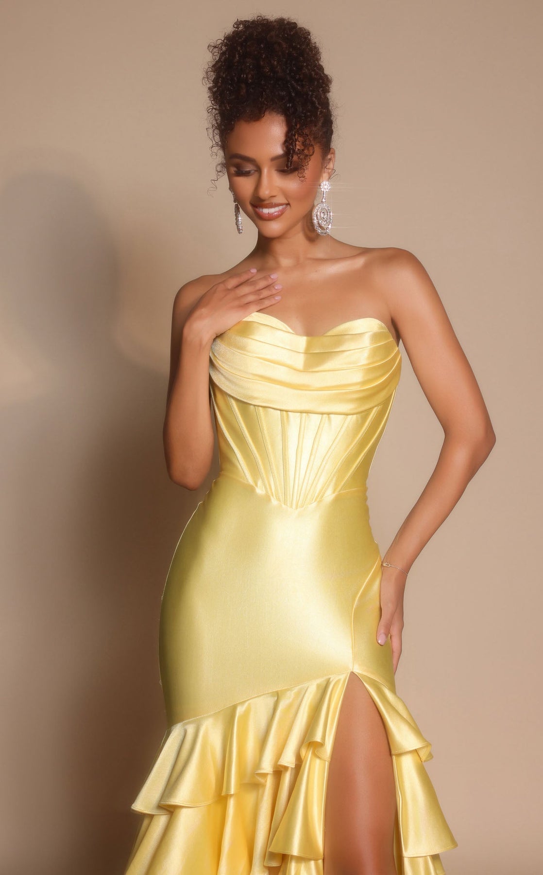 Prom Dresses Long Formal Mermaid Prom Dress Yellow
