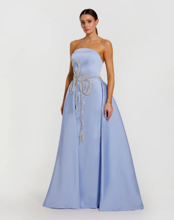 Pleated Prom Ball Gown Long Formal Mac Duggal 2317
