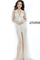 Prom Dresses Long Formal Prom Slit Beaded Dress Nude