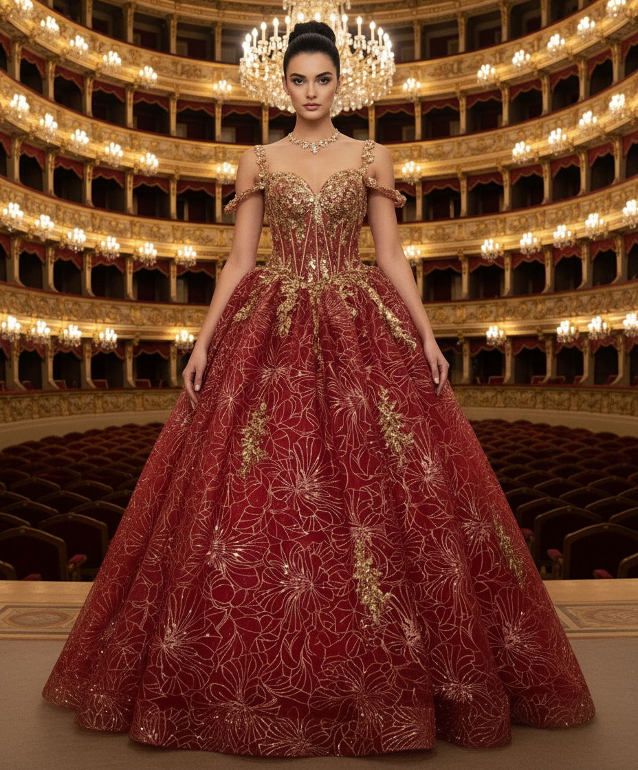 Quinceniera Dresses Lace Applique Long Beaded Metallic Quinceanera Dress Jovani Q47377 Wine/Gold