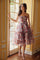Cocktail Dresses Short Floral Ruffle Cocktail Dress Blush Flower