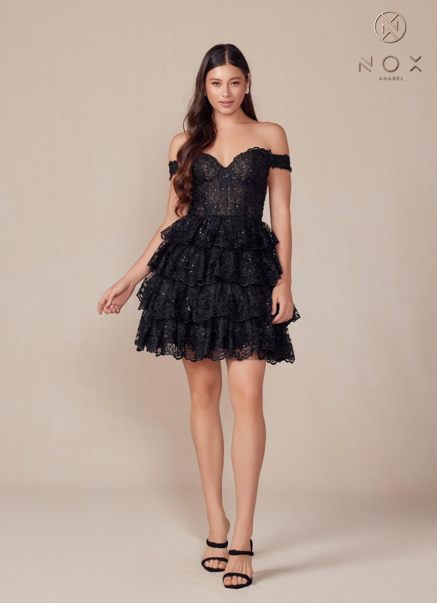 Cocktail Dresses Ruffle Short Cocktail Dress Black