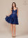 Cocktail Dresses SequinShort A Line Cocktail Dress Navy Blue