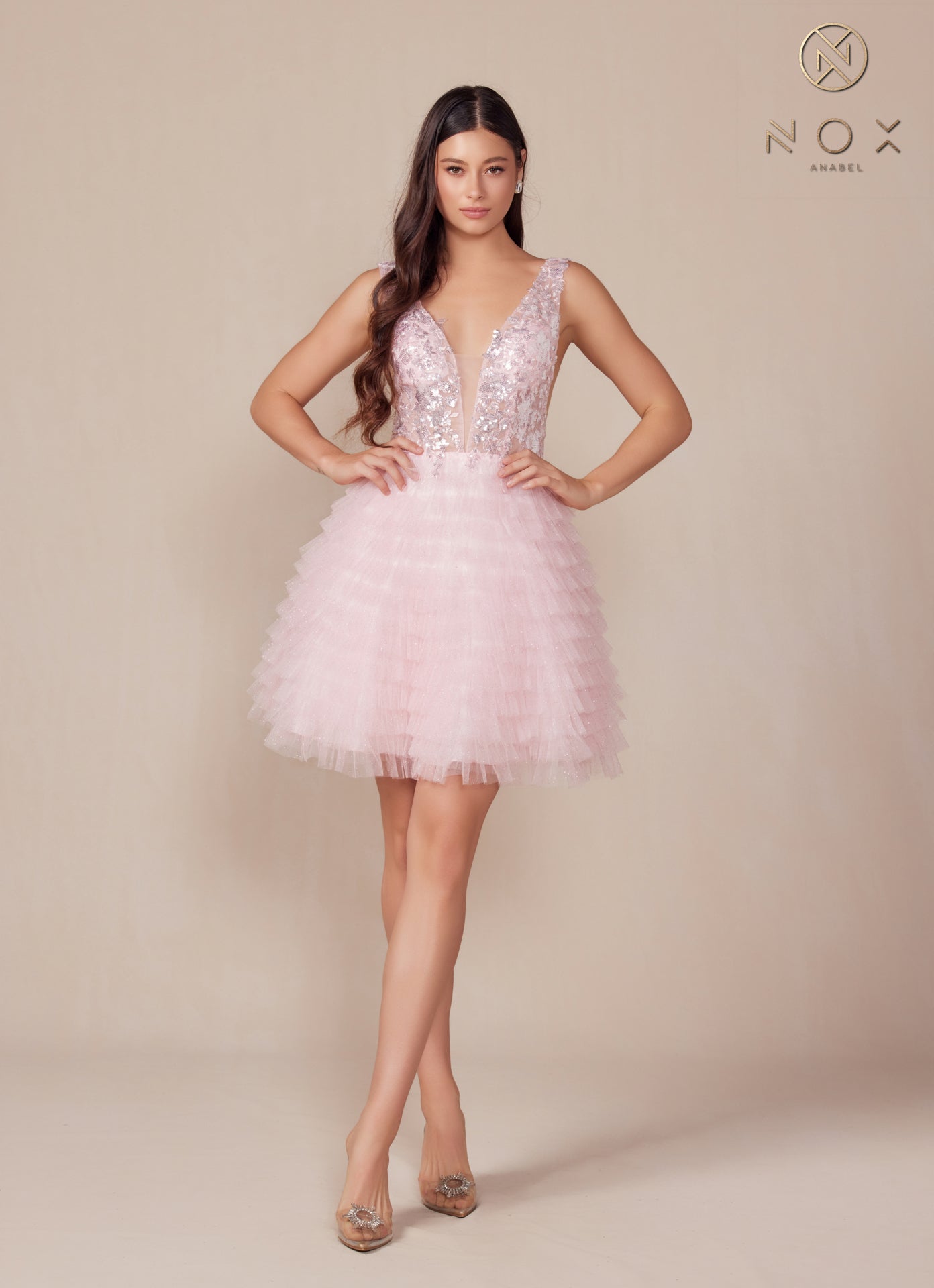 Nox Anabel R883 Short A Line Homecoming Cocktail Dress