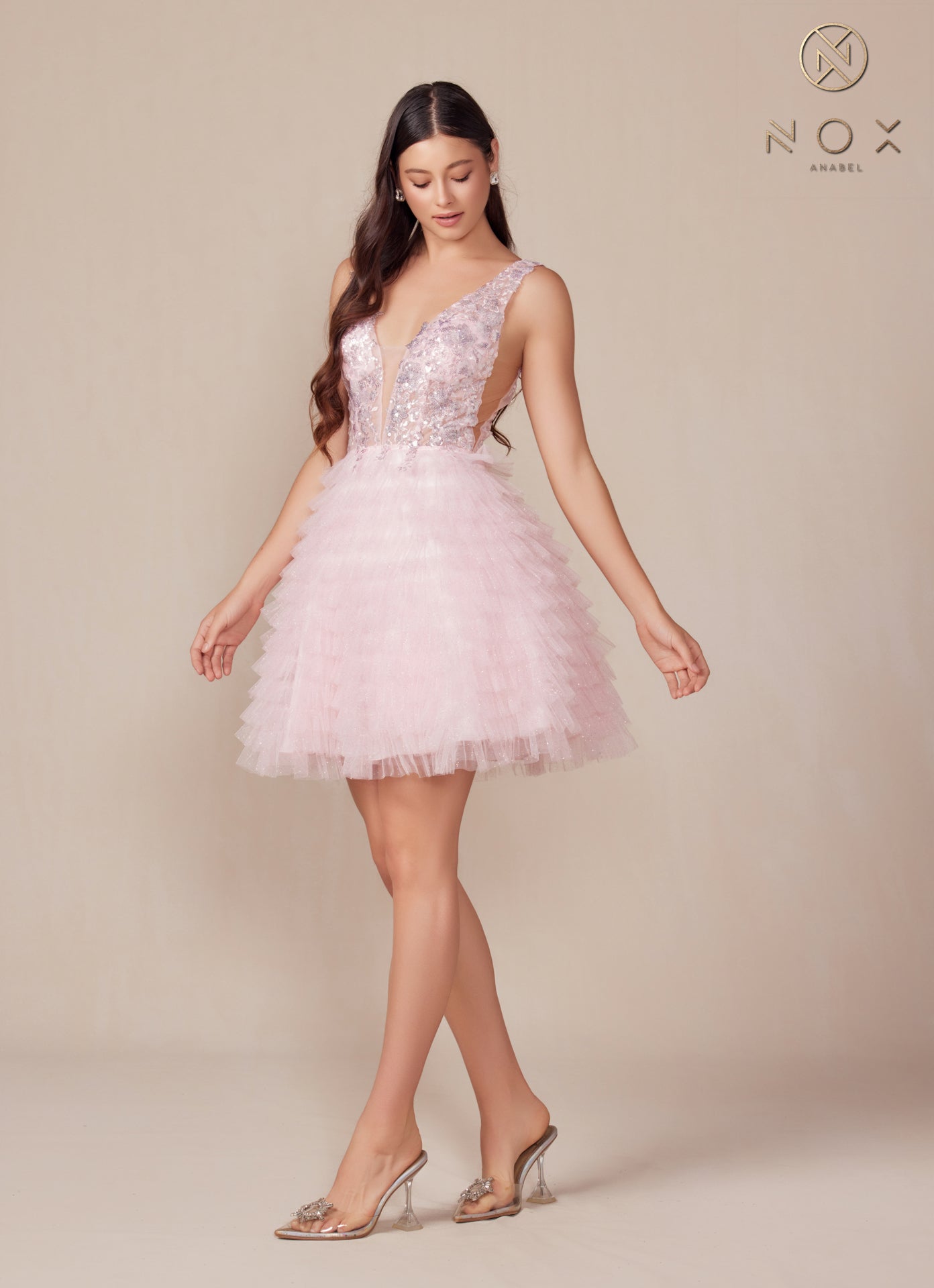 Nox Anabel R883 Short A Line Homecoming Cocktail Dress