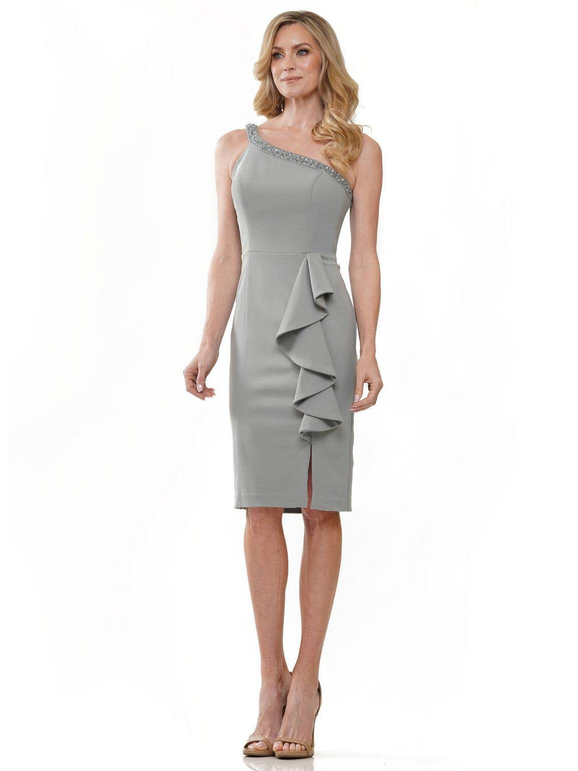 Cocktail Dresses Short One Shoulder Cocktail Dress Seaglass