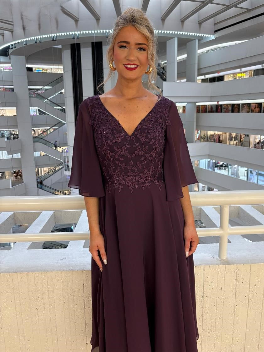 Mother of the Bride Dresses Short Mother of the Bride Cocktail Dress Aubergine