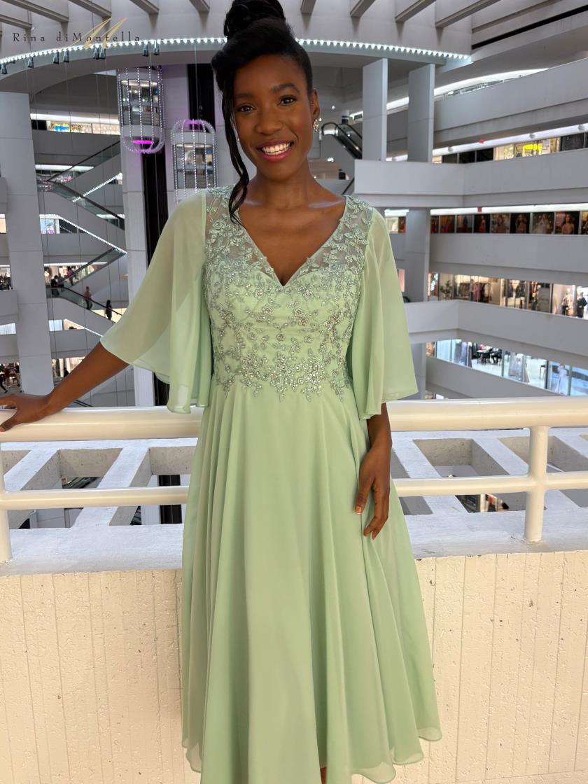Rina di Montella RD228 Short Mother of the Bride Cocktail Dress