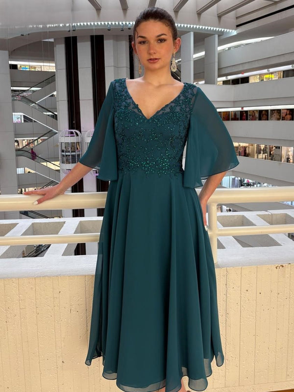 Rina di Montella RD228 Short Mother of the Bride Cocktail Dress