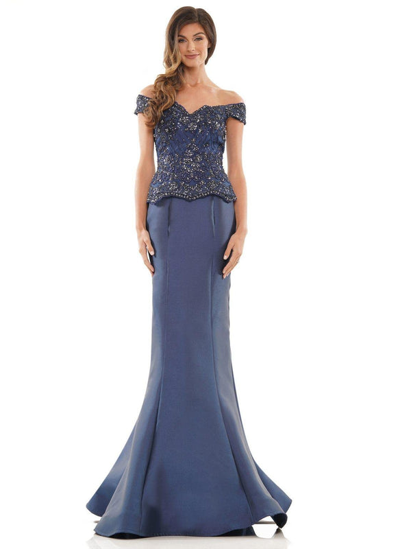 Rina di Montella 2785 Long Off Shoulder Fitted Formal Dress