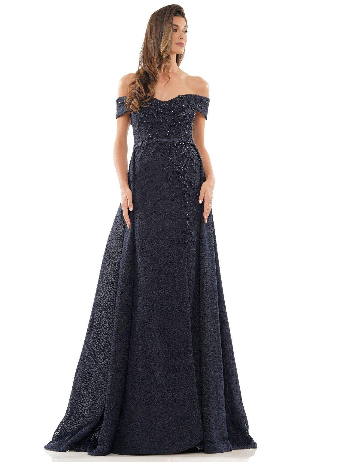 Formal Dresses Long Off Shoulder Formal Dress Navy