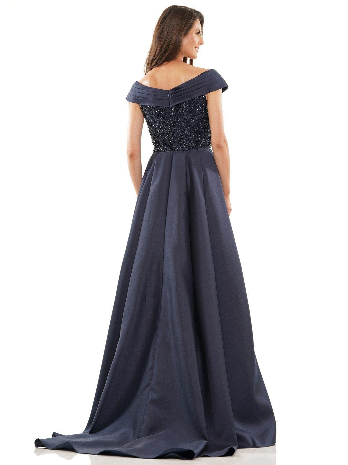 Formal Dresses Long Off Shoulder Formal Gown Navy