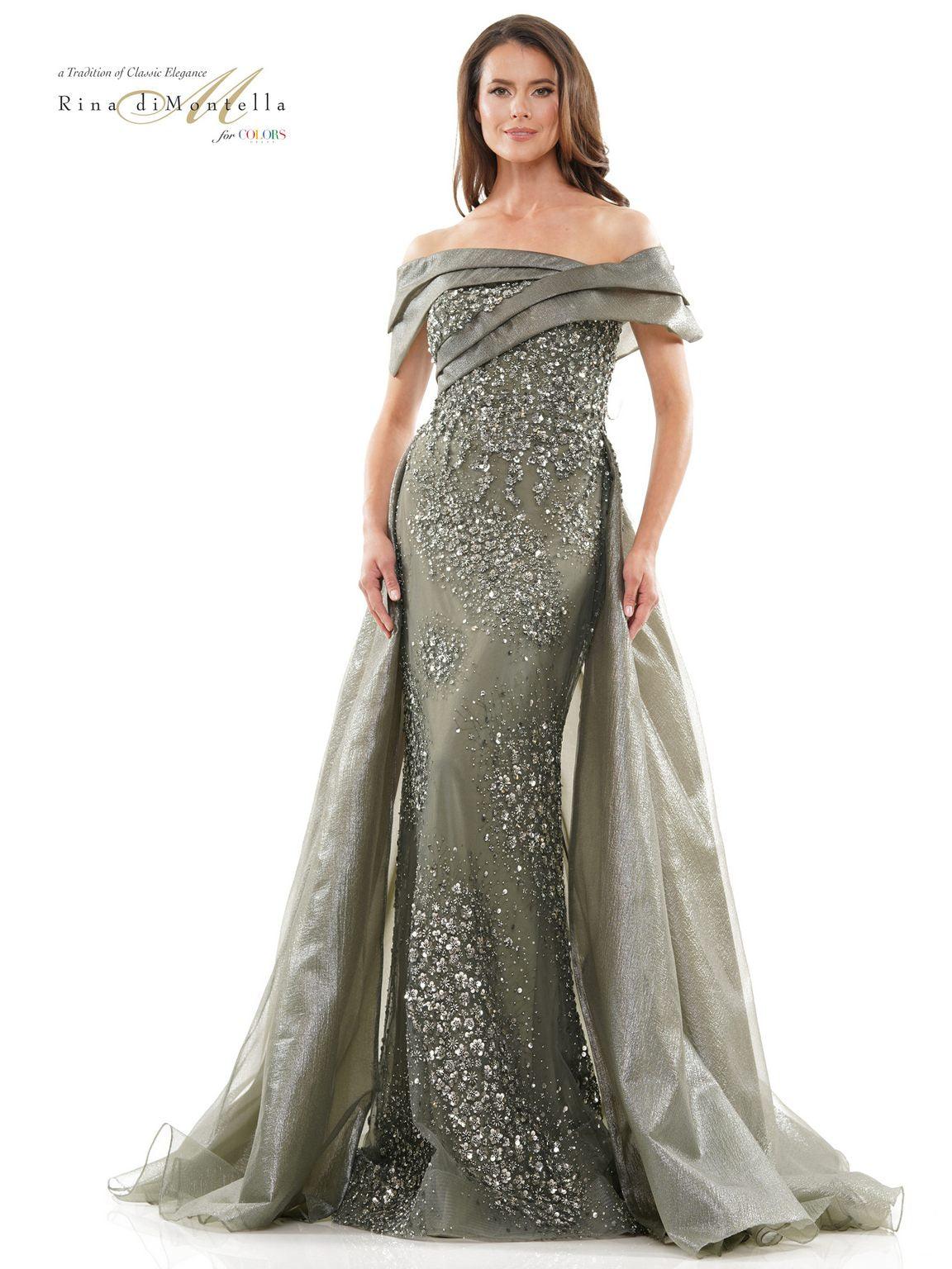 Rina di Montella Long Formal Off Shoulder Gown 2816 for $811.99 – The ...