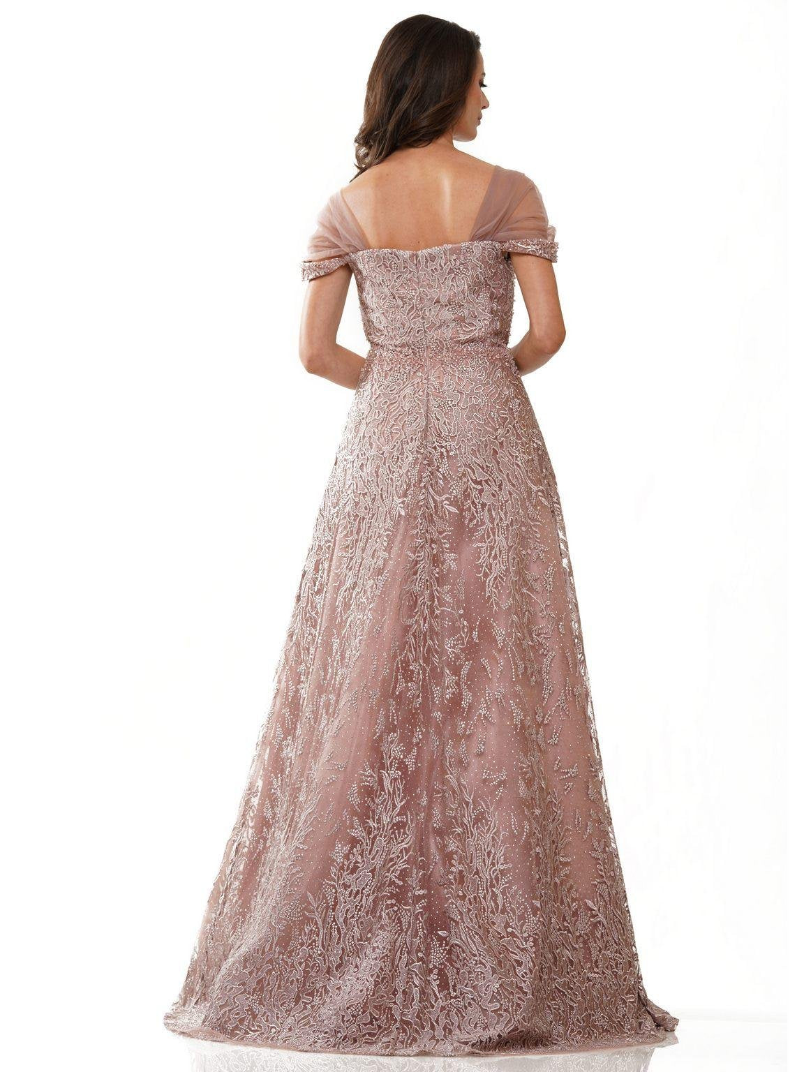 Formal Dresses Long Formal Beaded Dress Dusty Rose