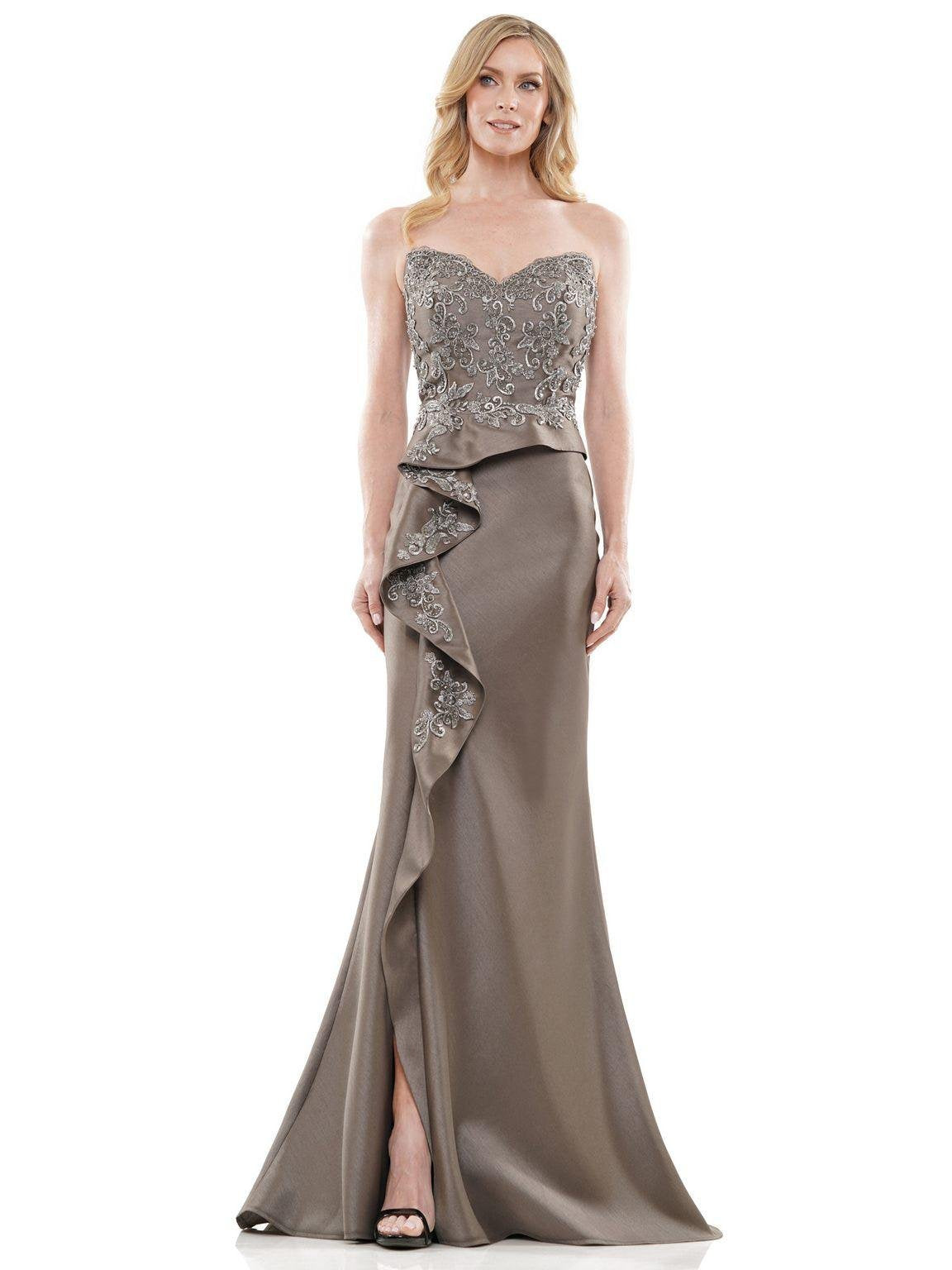Formal Dresses Long Strapless Formal Dress Gunmetal