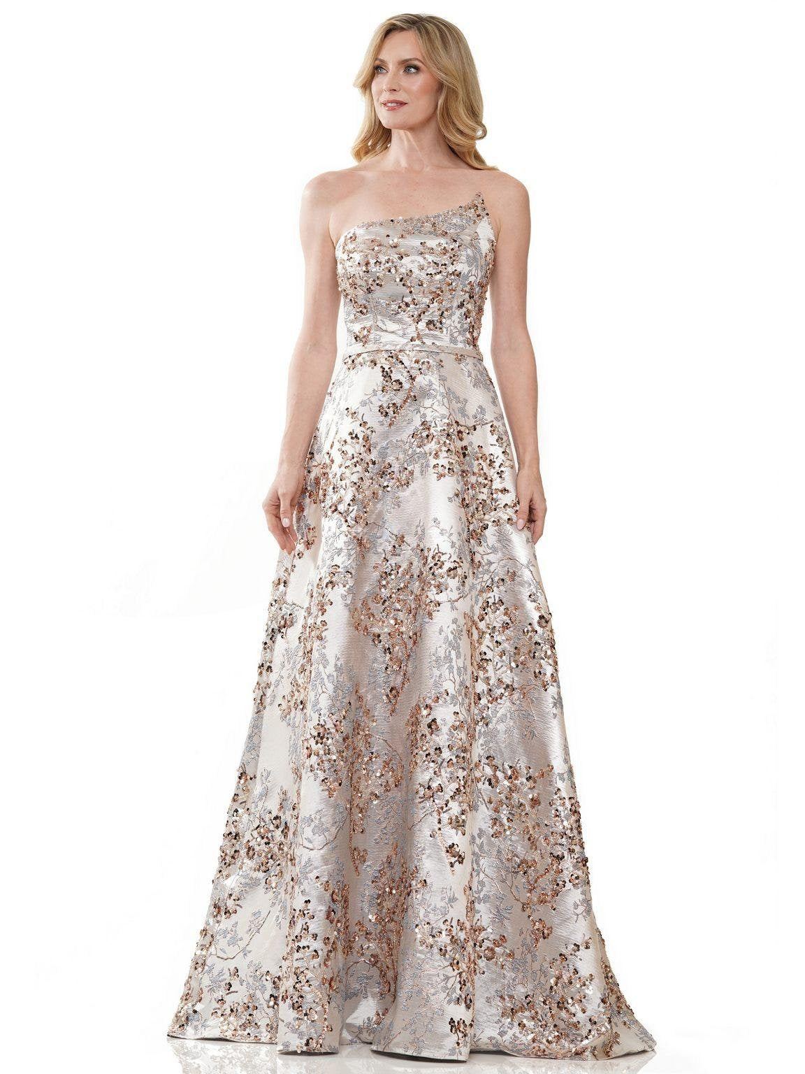 Formal Dresses Long Strapless Formal Dress Rose Gold