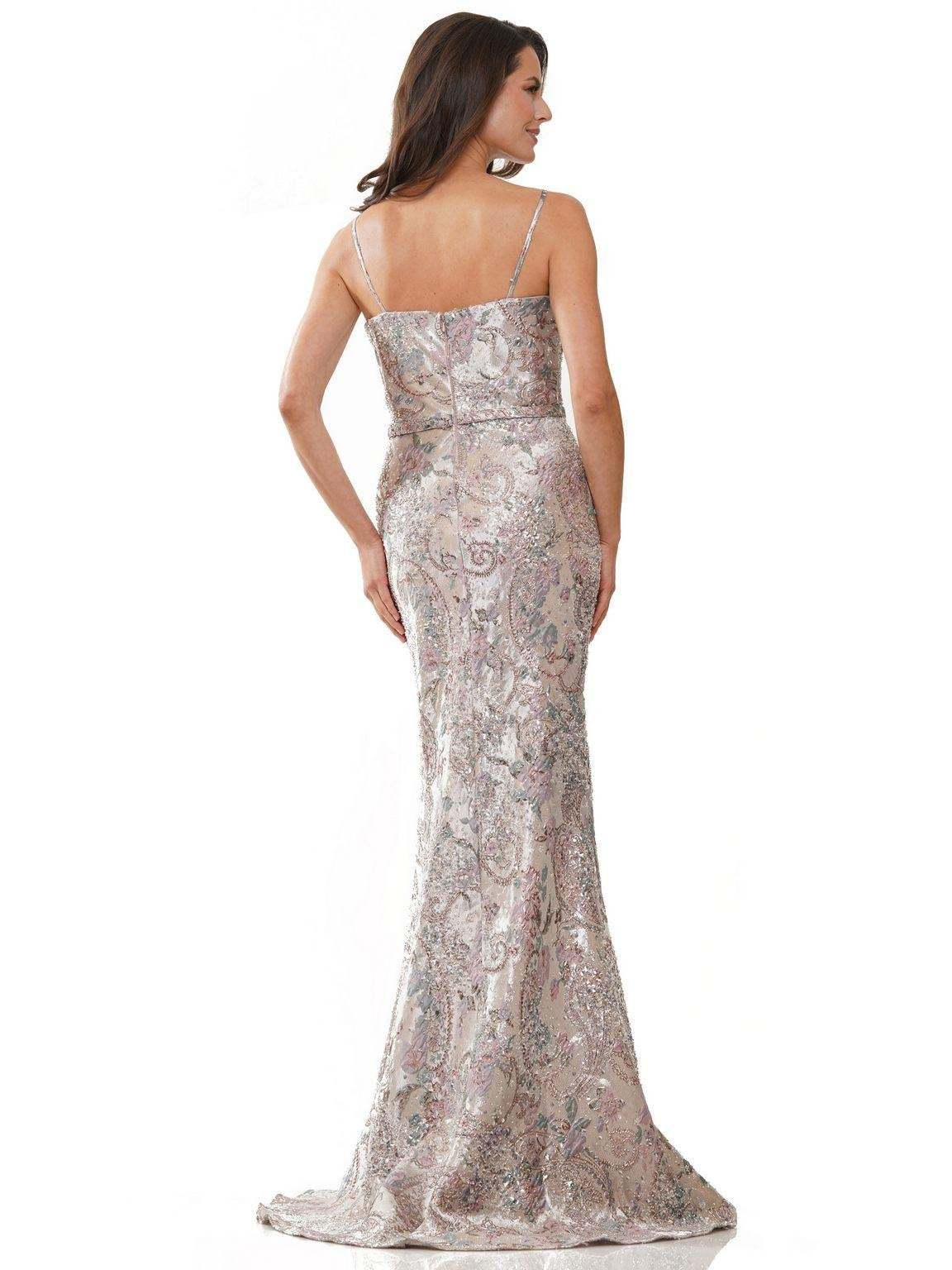 Formal Dresses Long Fitted Formal Dress Rose Multi