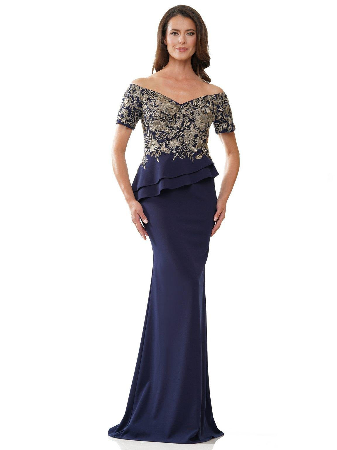 Formal Dresses Long Off Shoulder Mermaid Formal Gown Navy