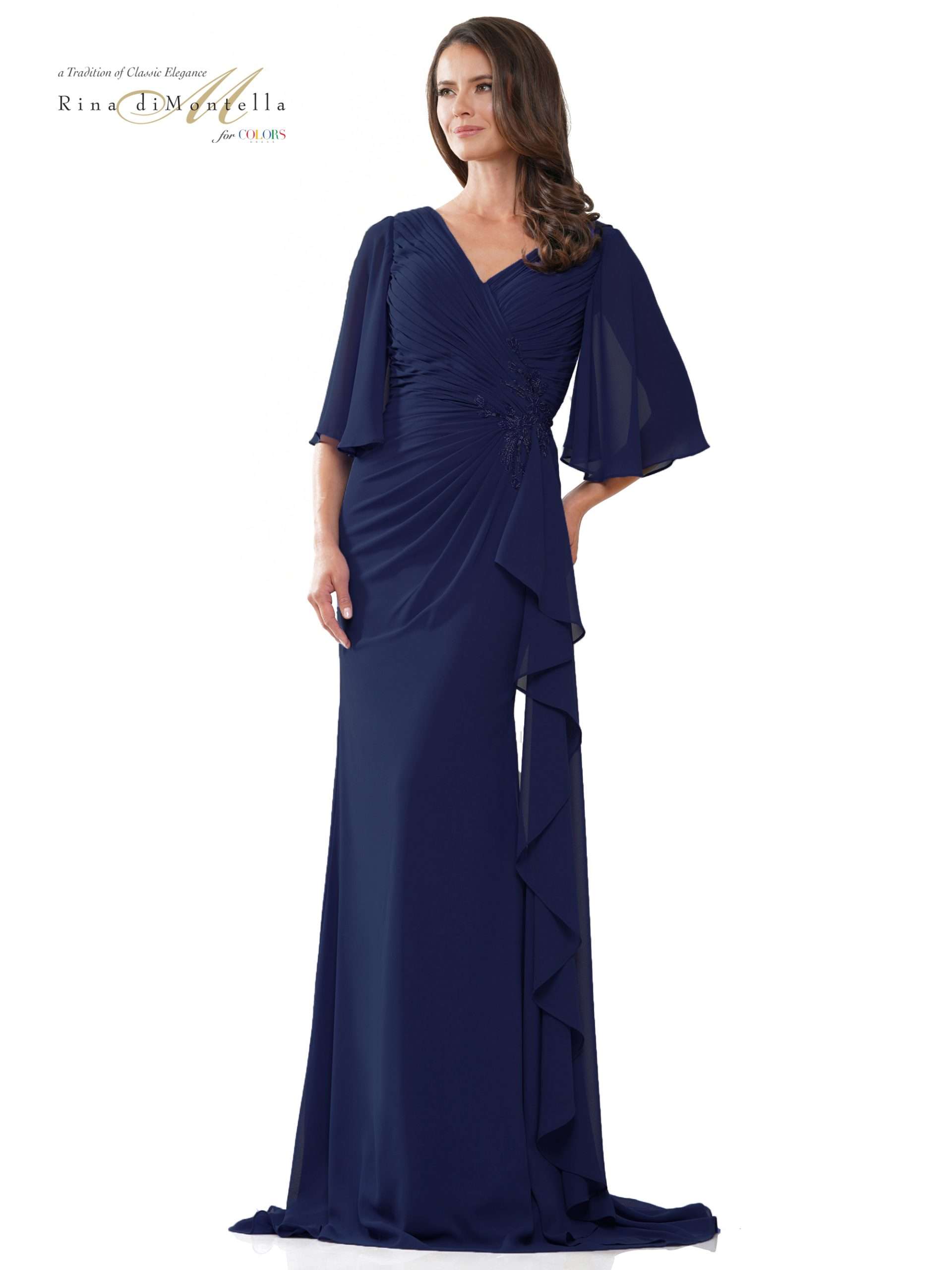 Rina di Montella RD2935 Long Mother of the Bride chiffon Dress