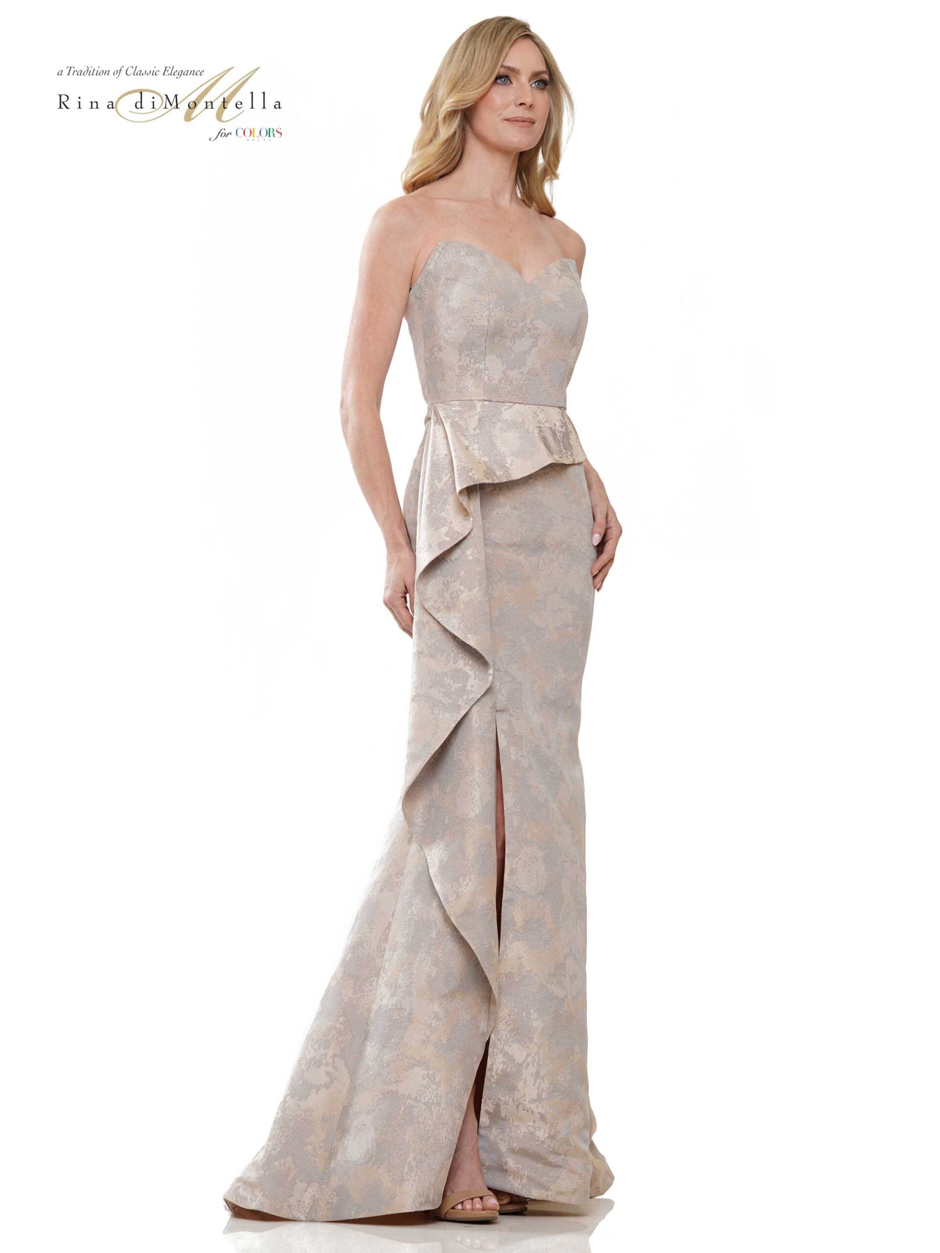 Rina di Montella RD2936 Long Strapless Formal Dress