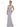 Formal Dresses Fit and Flare Long Wrapped Bodice Formal Dress Grey