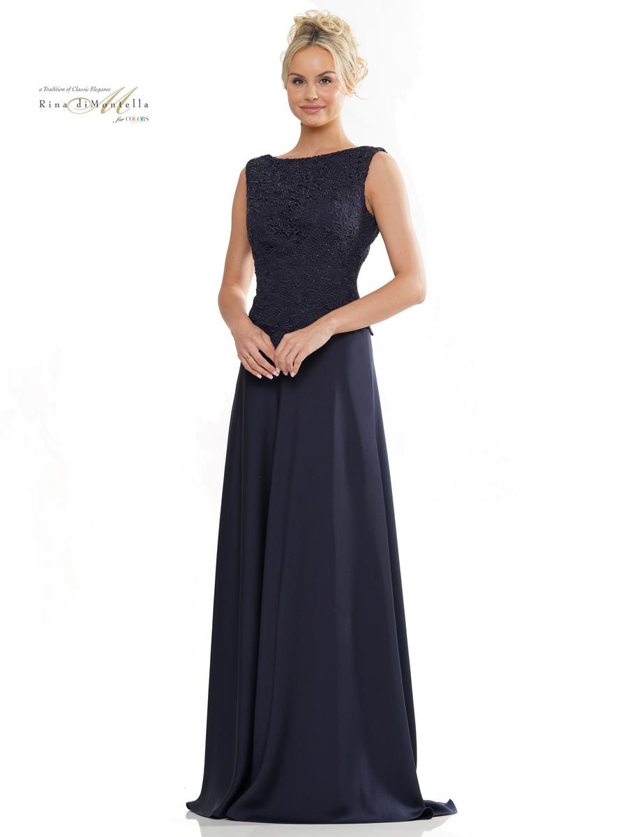 Rina di Montella RD2973 Long A Line Skirt Formal Gown