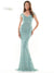 Formal Dresses Fitted Fit and Flare Long Formal Gown Sage Green