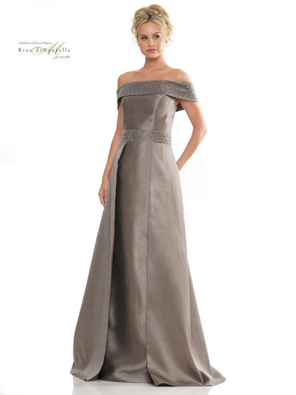 Formal Dresses Overskirt A Line Long Formal Gown Gunmetal