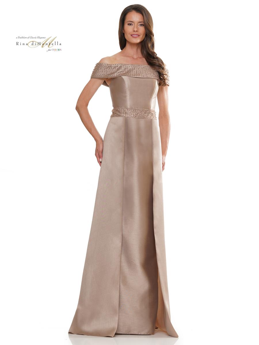 Rina di Montella RD2979 Overskirt A Line Long Formal Gown