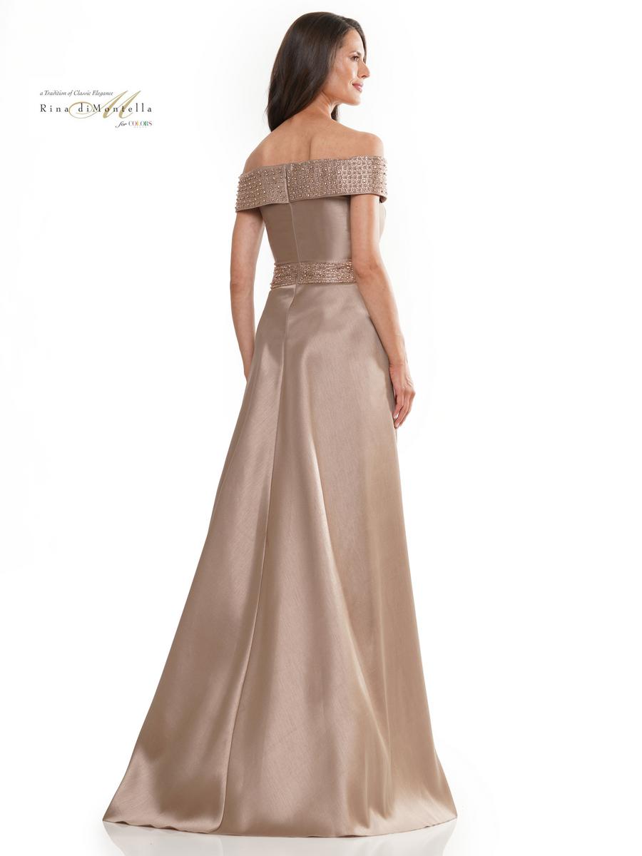 Formal Dresses Overskirt A Line Long Formal Gown Taupe