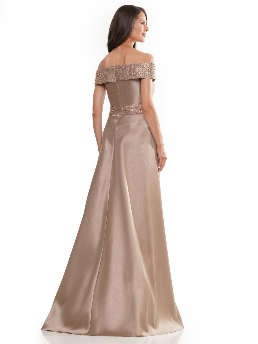 Formal Dresses Overskirt A Line Long Formal Gown Taupe