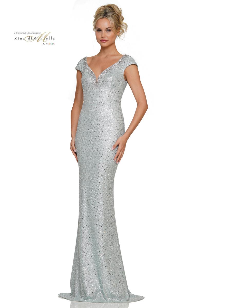 Rina di Montella RD2983 Long Fitted Formal Glitter Dress