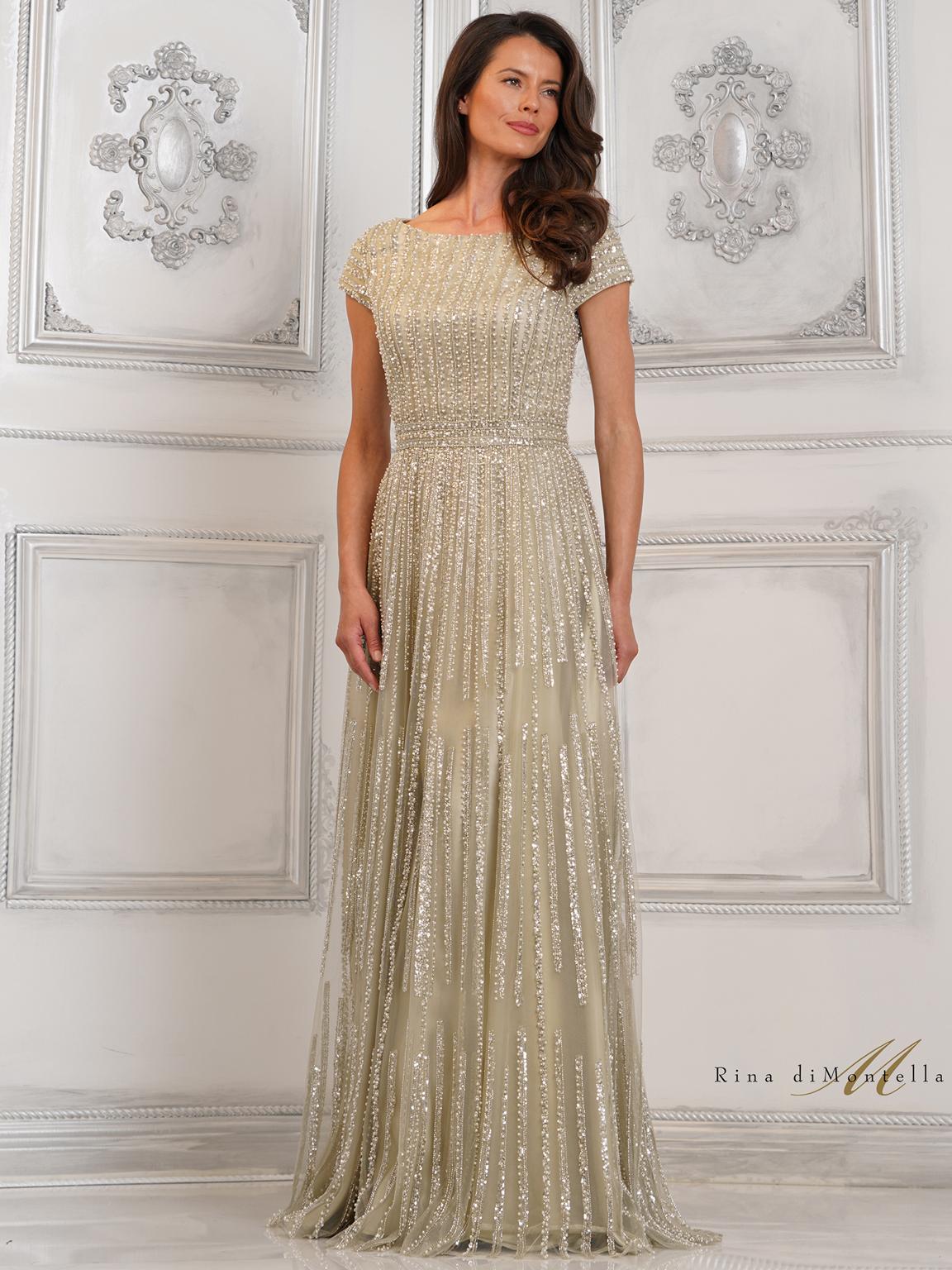 Rina di Montella RD3101 Long Formal  Beaded Evening Dress