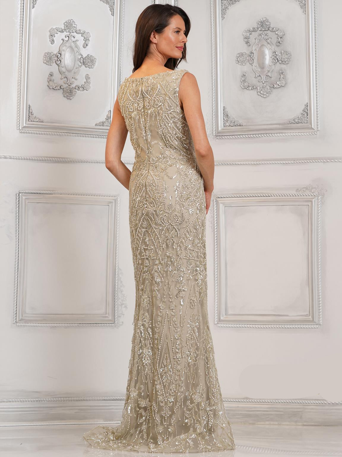 Formal Dresses Long Formal Prom Fitted Dress Oyster