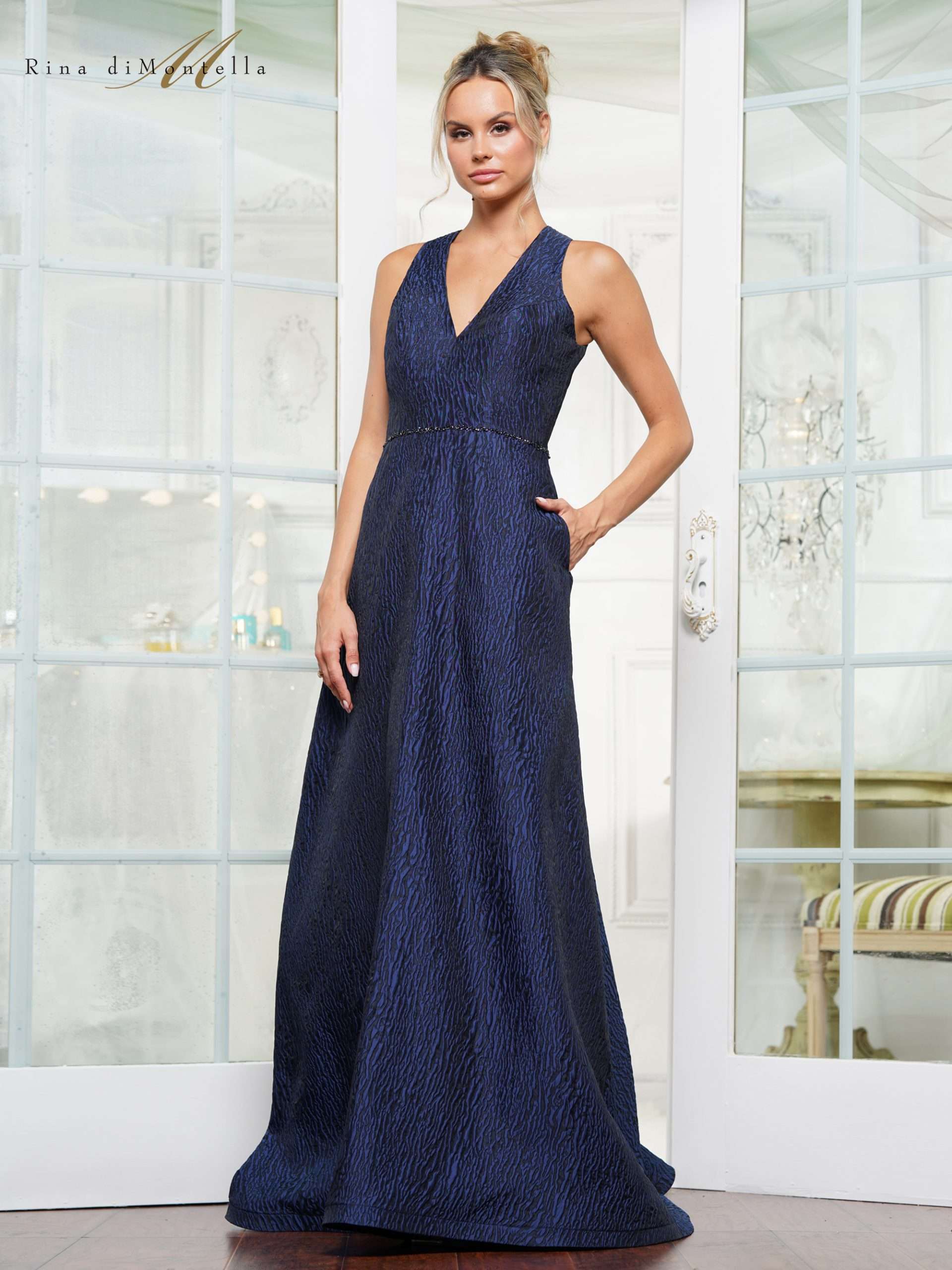 Rina di Montella RD3121 A Line Long Formal Evening Dress The Dress Outlet Rina di Montella RD3121 A Line Long Formal Evening Dress The Dress Outlet