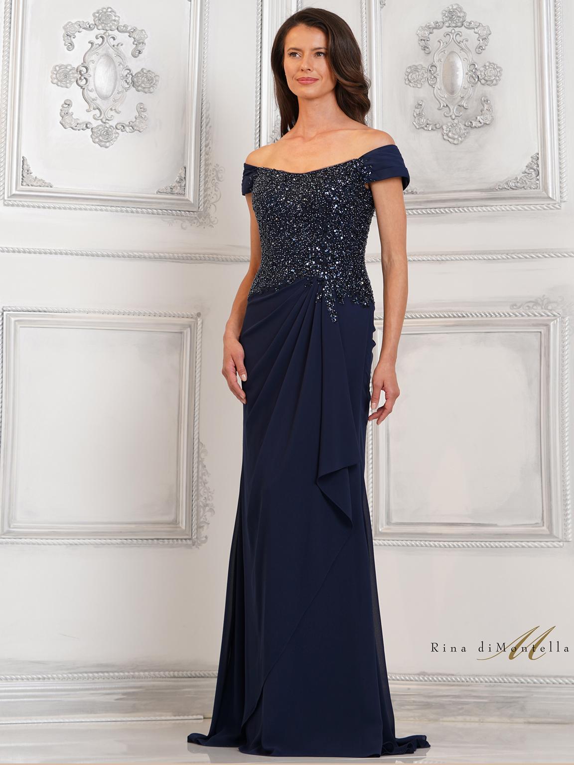 Rina di Montella RD3128 Fitted Long Formal Evening Gown