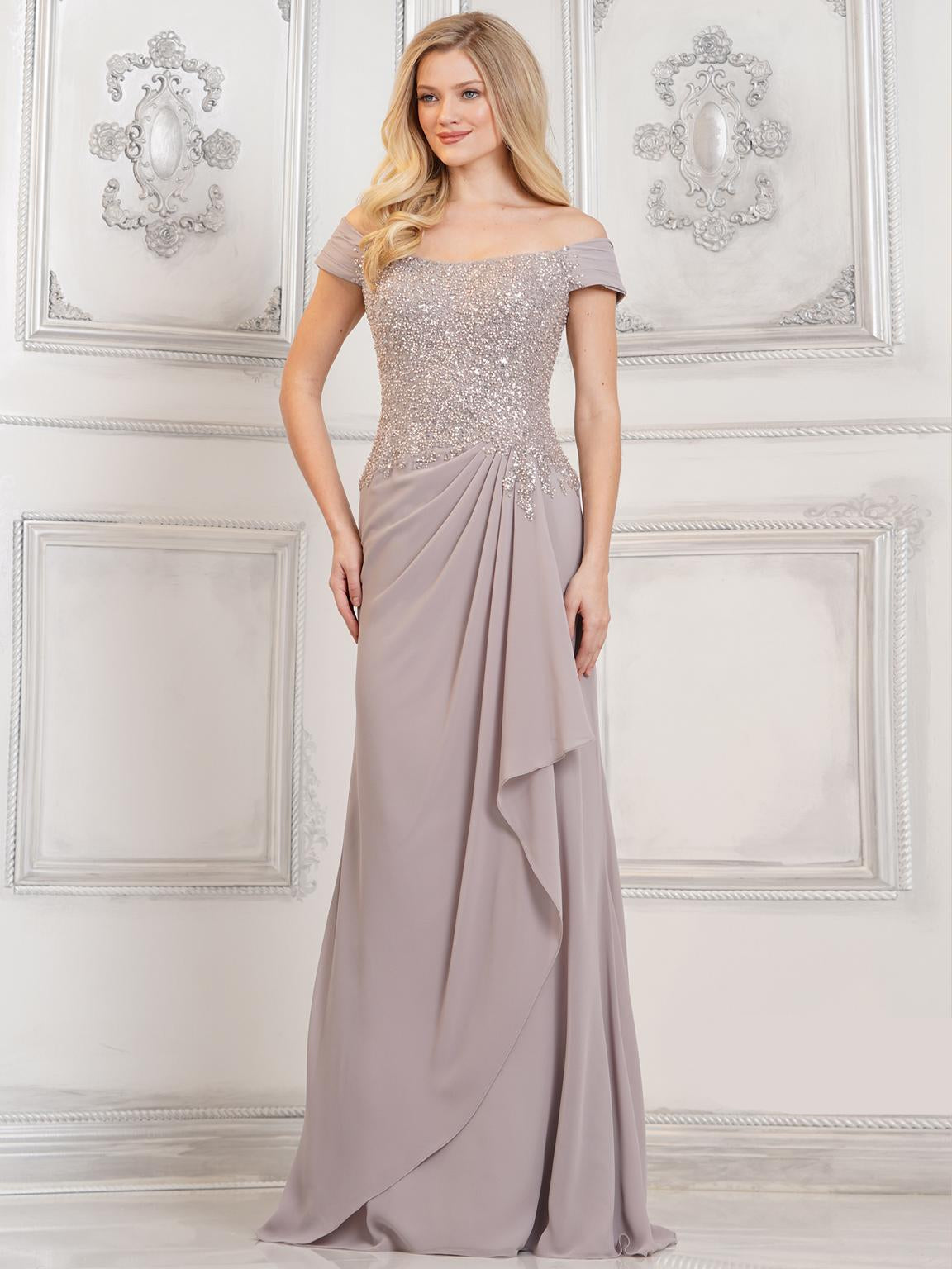 Rina di Montella RD3128 Fitted Long Formal Evening Gown - Victorian Lilac / 6 Rina di Montella RD3128 Fitted Long Formal Evening Gown - Victorian Lilac / 6