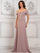 Formal Dresses Fit and Flare Long Formal Gown Dusty Rose