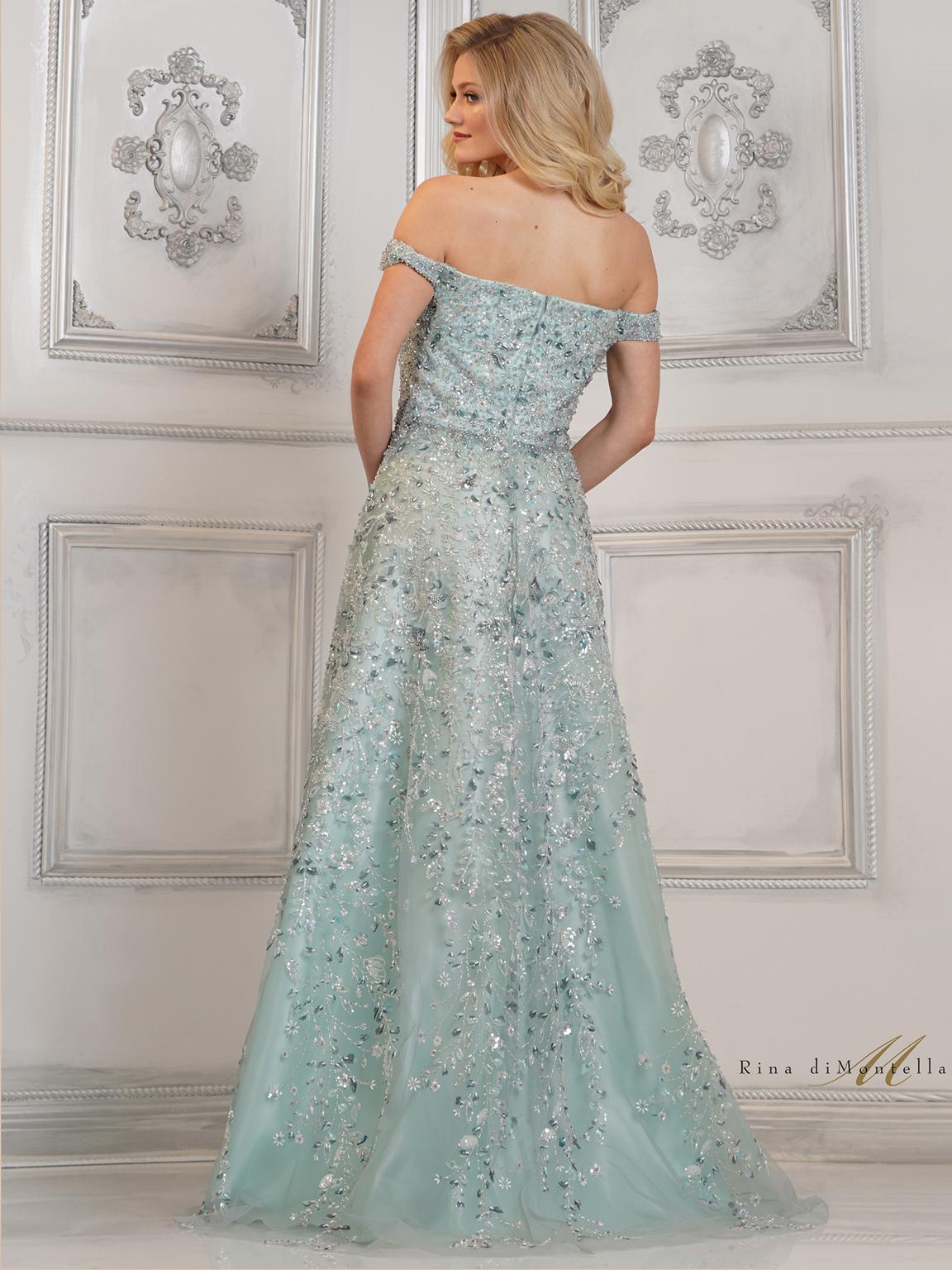 Rina di Montella RD3139 A Line Long Formal Evening Prom Gown