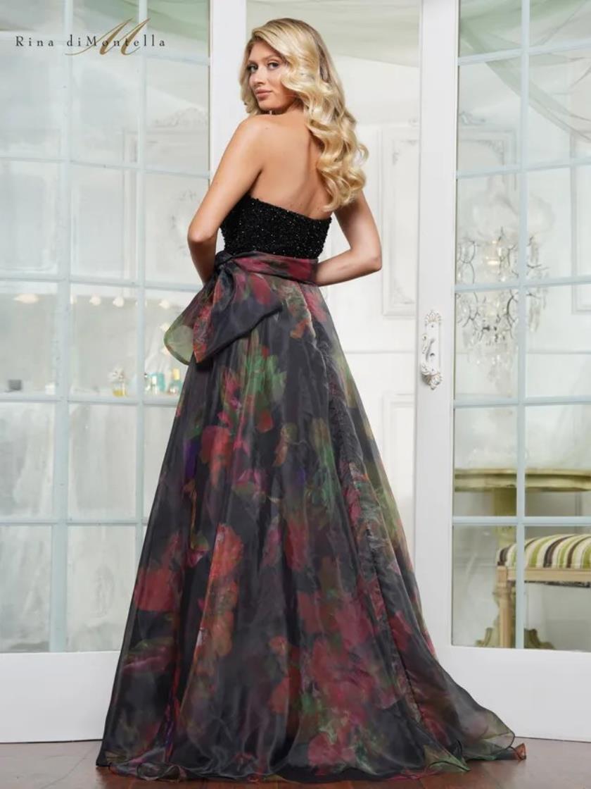 Formal Dresses Long Printed Formal Dress  Black