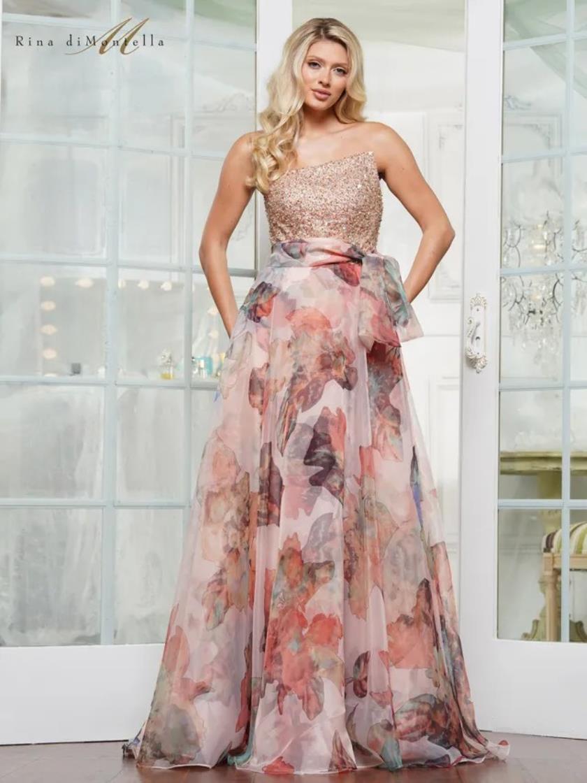 Plus Size Dresses Long Printed Formal Plus Size Dress Mauve