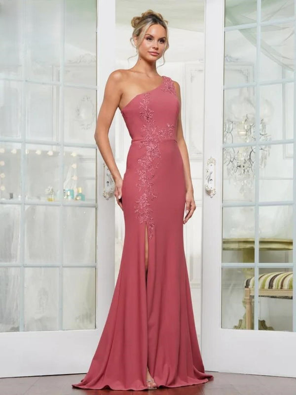 Rina di Montella RD3240 Long Beaded Floral Fitted Formal Dress