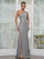 Formal Dresses Long Floral Fitted Formal Dress Seaglass