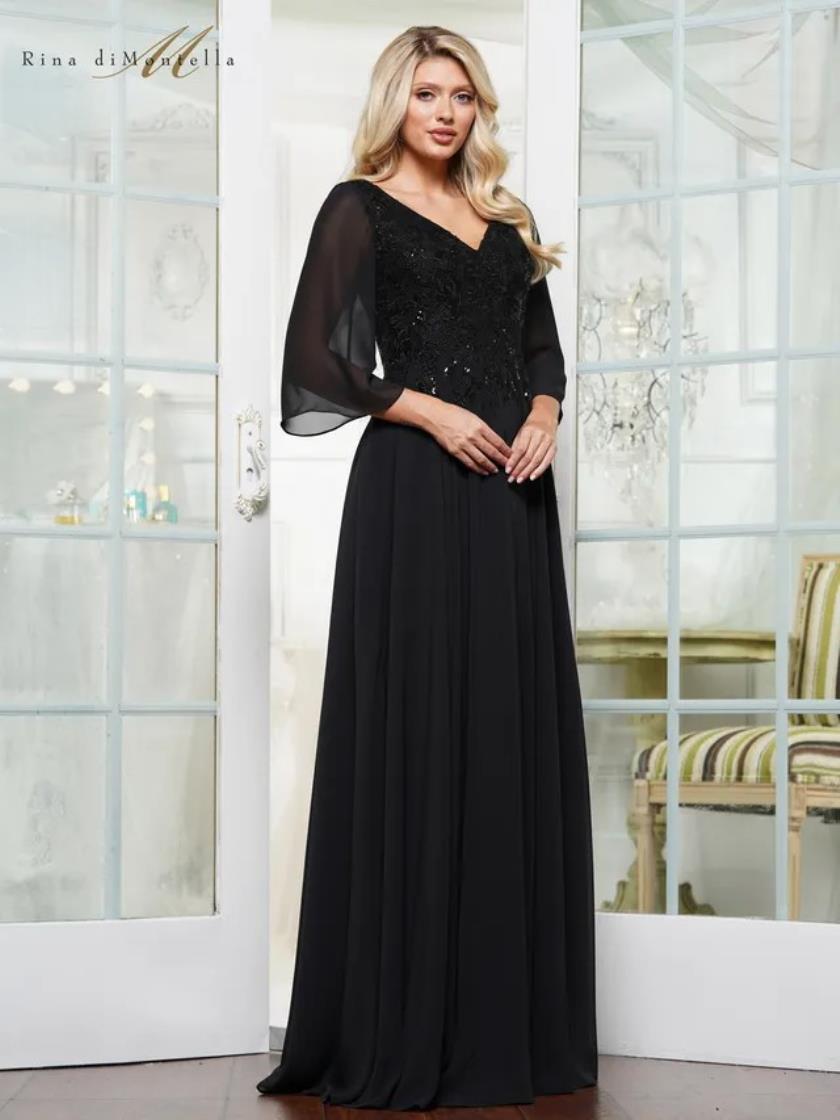 Rina di Montella RD3241 Long Beaded Formal Plus Size Dress