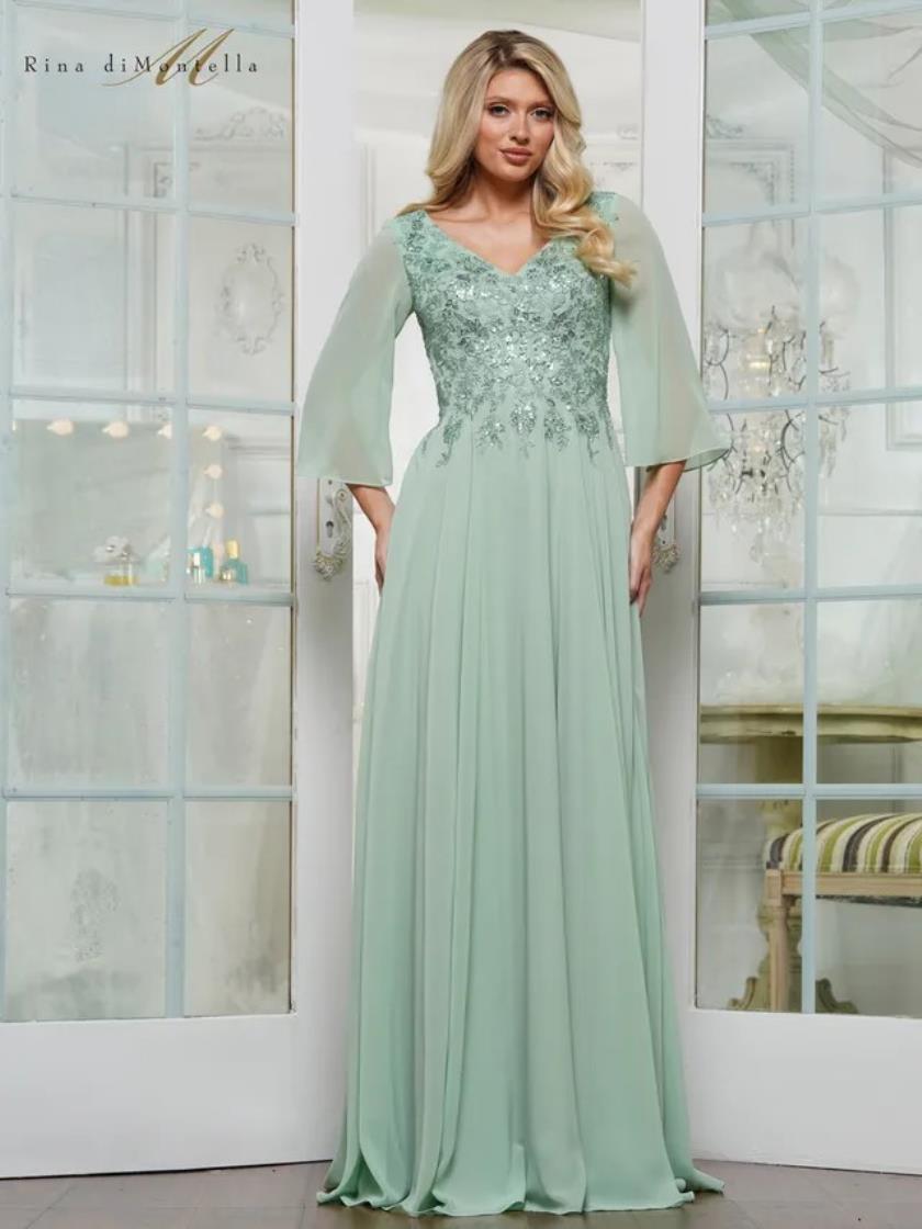 Rina di Montella RD3241 Long Beaded Formal Plus Size Dress